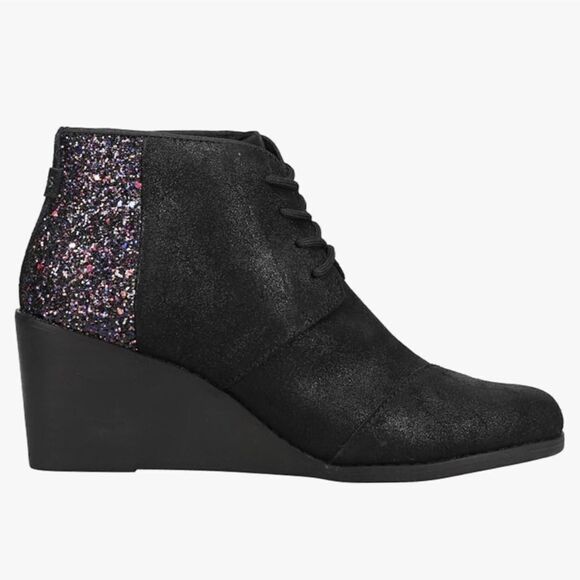 Toms Hyde Glitter Wedge Boot - Picture 1 of 10